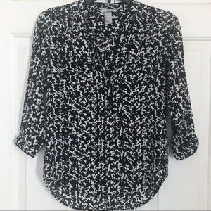 H&M Blouse Three-Quarter Sleeves Size 2